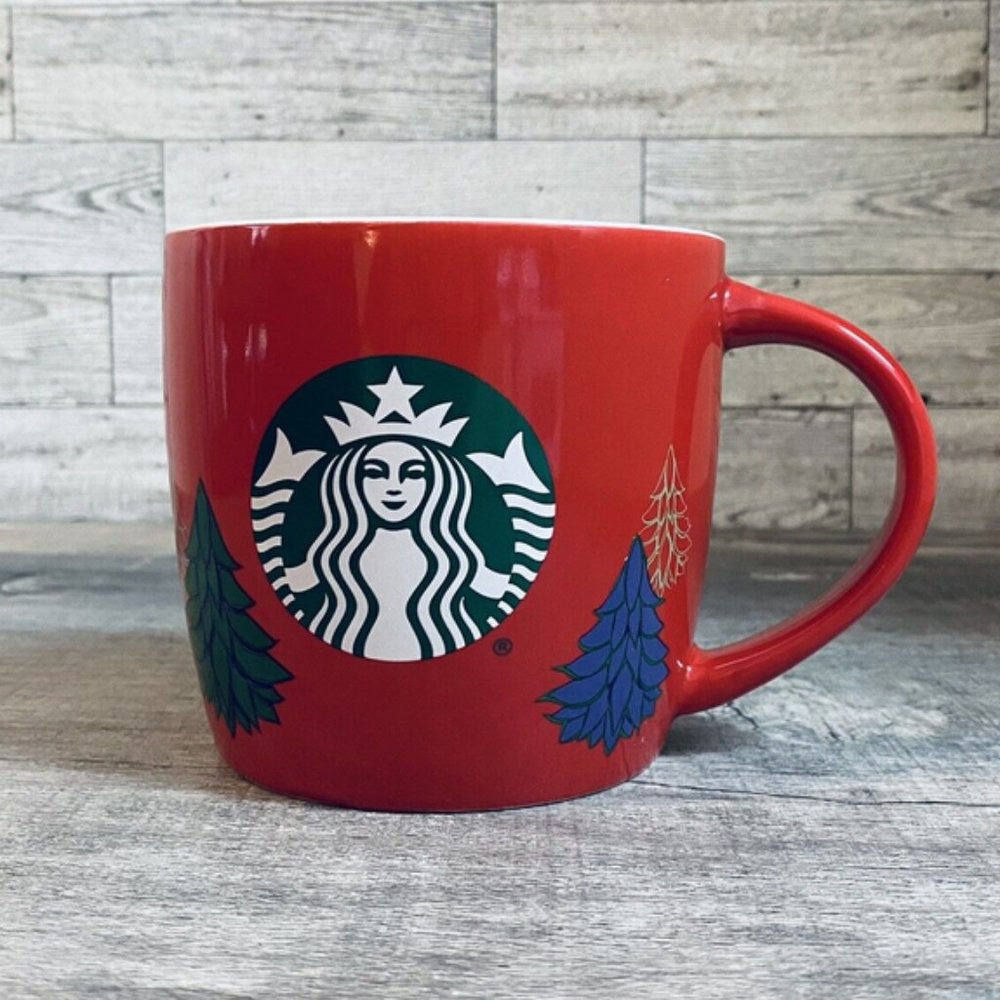 Starbucks 2020 Christmas Holiday Christmas trees 18oz Coffee Mug - Picture 2 of 5